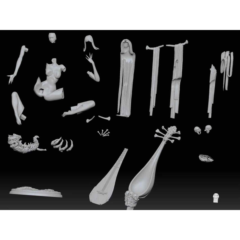 ぴのたんさま専用 SHIPPING AT 4Q] 1:6 玉石の琵琶の精 THE SPIRIT OF JADE