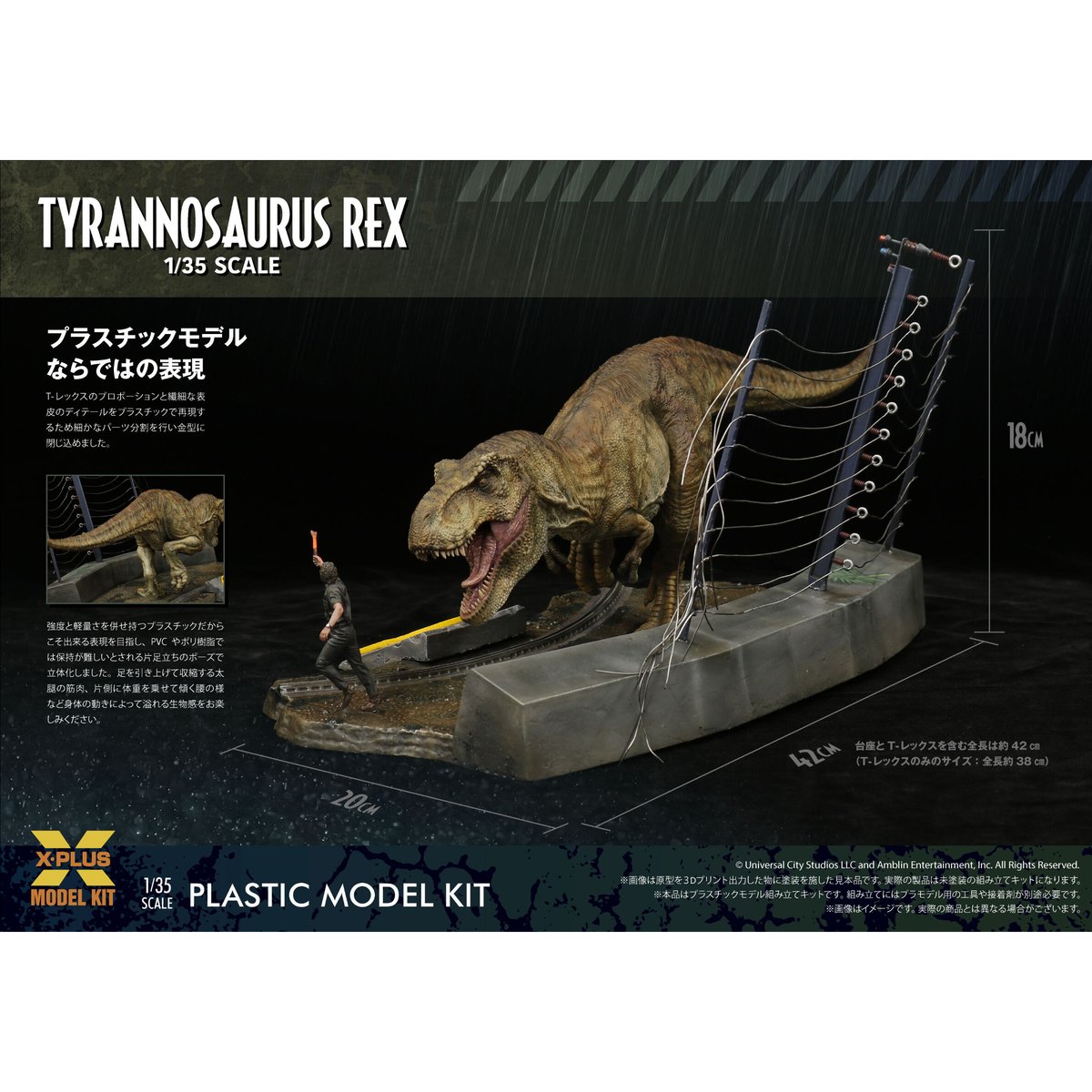 1:35 ティラノサウルス レックス TYRANNOSAURUS REX PLASTIC MO 