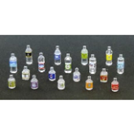 1:12 ペットボトル１８本セットC ラベルシール  PET bottle 18pcs set C label seal