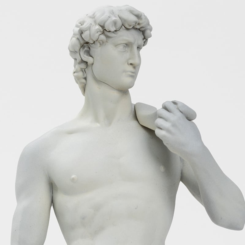 ダビデ×スカル アートオブジェ ダビデ像 胸像 インテリア 128-123