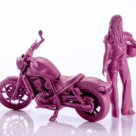 [SHIPPING AT DEC] PLAMAX MF-101 Rider's portrait Honda Rebel 1100 ラベンダー/ワインレッド/ネイビー