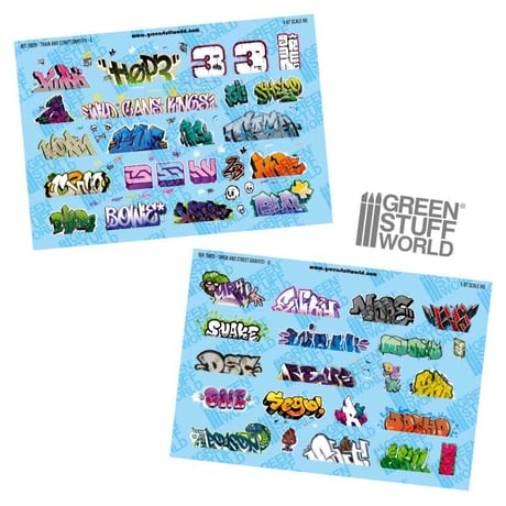 ウォータースライドデカール 1:87 HOグラフィティ（落書き）デカールセット2 HO GRAFFITIS DECAL SET Vol.2