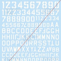 Ma.K. CODE LETTERS DECAL SET  (WHITE)