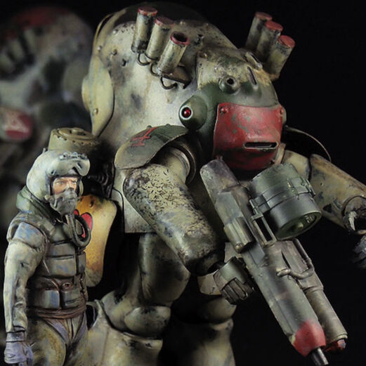 ハセガワ　ロボットバトルV　MK44 アンモナイツ　スマートガン装備＆固定武装型 ロボットバトルV 44型重装甲戦闘服 MK44 アンモナイツ（スマート
