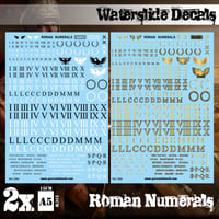 ウォータースライドデカール ローマ数字  ROMAN NUMERALS DECAL