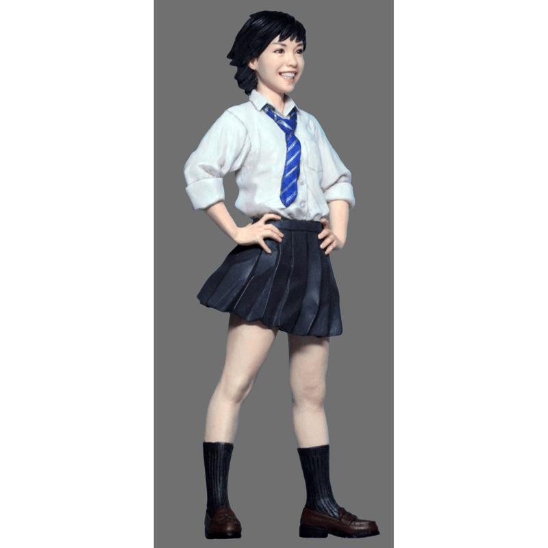 5月、初夏の松江城、F12号のアクリル画、佐原聖春 スーサイドガール Choco Chunk アクリルフィギュア 金門橋満天
