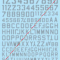 Ma.K. CODE LETTERS DECAL SET  (GRAY)