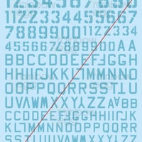 Ma.K. CODE LETTERS DECAL SET  (LIGHT BLUE)