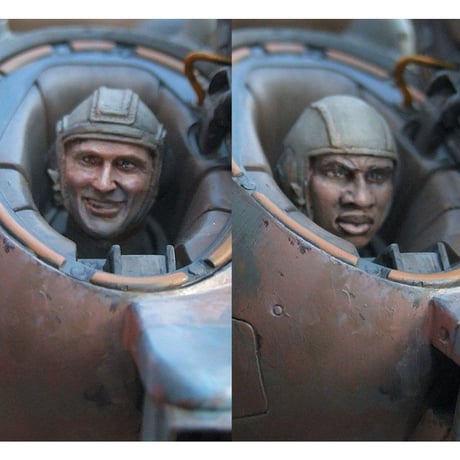 1:20 傭兵軍 男性ヘッドパーツ MERCENARY TROOPS MALE HEAD PART『SERGEANT GARCIA & SUPERIOR BIGMAN 』