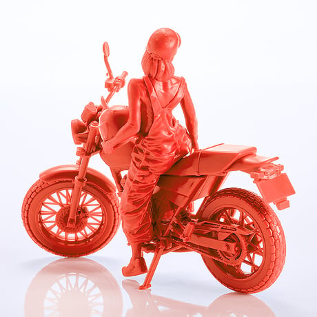 [SHIPPING AT DEC] PLAMAX MF-103 Rider's portrait Honda FTR 223 レッド/ブルー/ホワイト