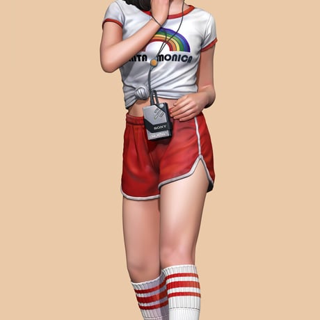 シティガールズNo.２ アリカ ローラースケートの少女 1980年代  ARIKA 1980s Roller Skating Girl