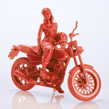 [SHIPPING AT DEC] PLAMAX MF-103 Rider's portrait Honda FTR 223 レッド/ブルー/ホワイト