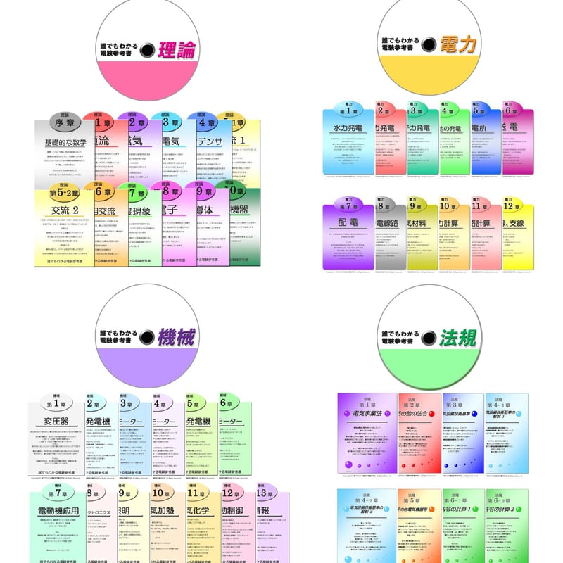 誰でもわかる電験参考書 ４科目セット 〜電気初心者の方にお薦めの参考