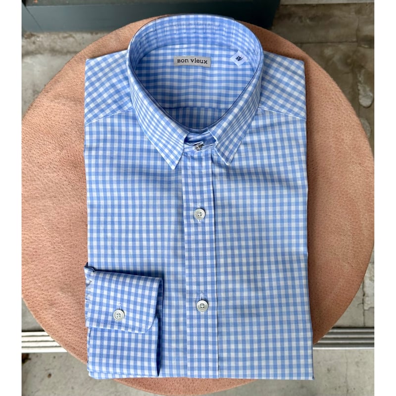 Bon Vieux オリジナル ギンガムチェック タブカラーシャツ