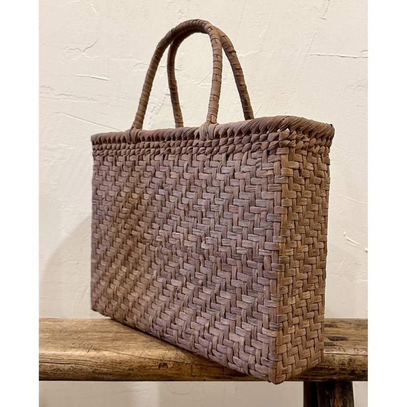 【特大 41cm山形 大井沢 もやい工芸購入 かごバッグ 】bon vieux 山葡萄 カゴバッグ Mサイズ | Bon Vieux