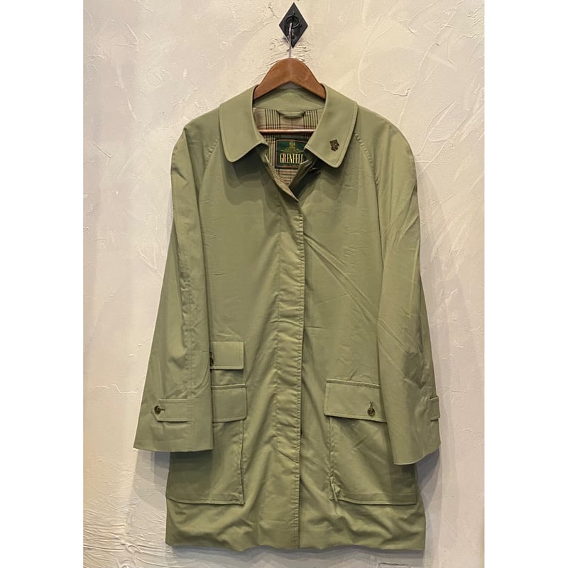 英国製 GRENFELL グレンフェル ハーフコート 42 ベージュ 緑タグ グレンフェル ハーフコート | Bon Vieux