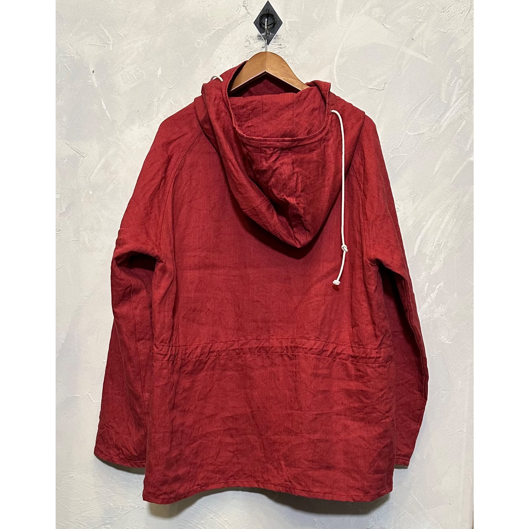 Bon Vieux ヘンプ アノラックパーカー #レッド サイズM | Bon Vieux