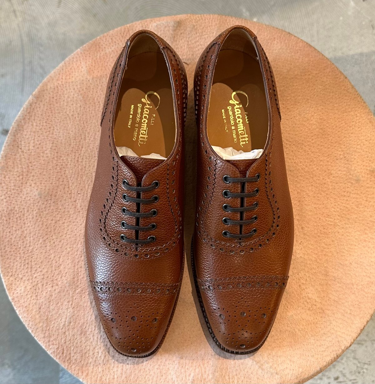 フラテッリ ジャコメッティ モミ革 セミブローグ サイズ41 | Bon Vieux