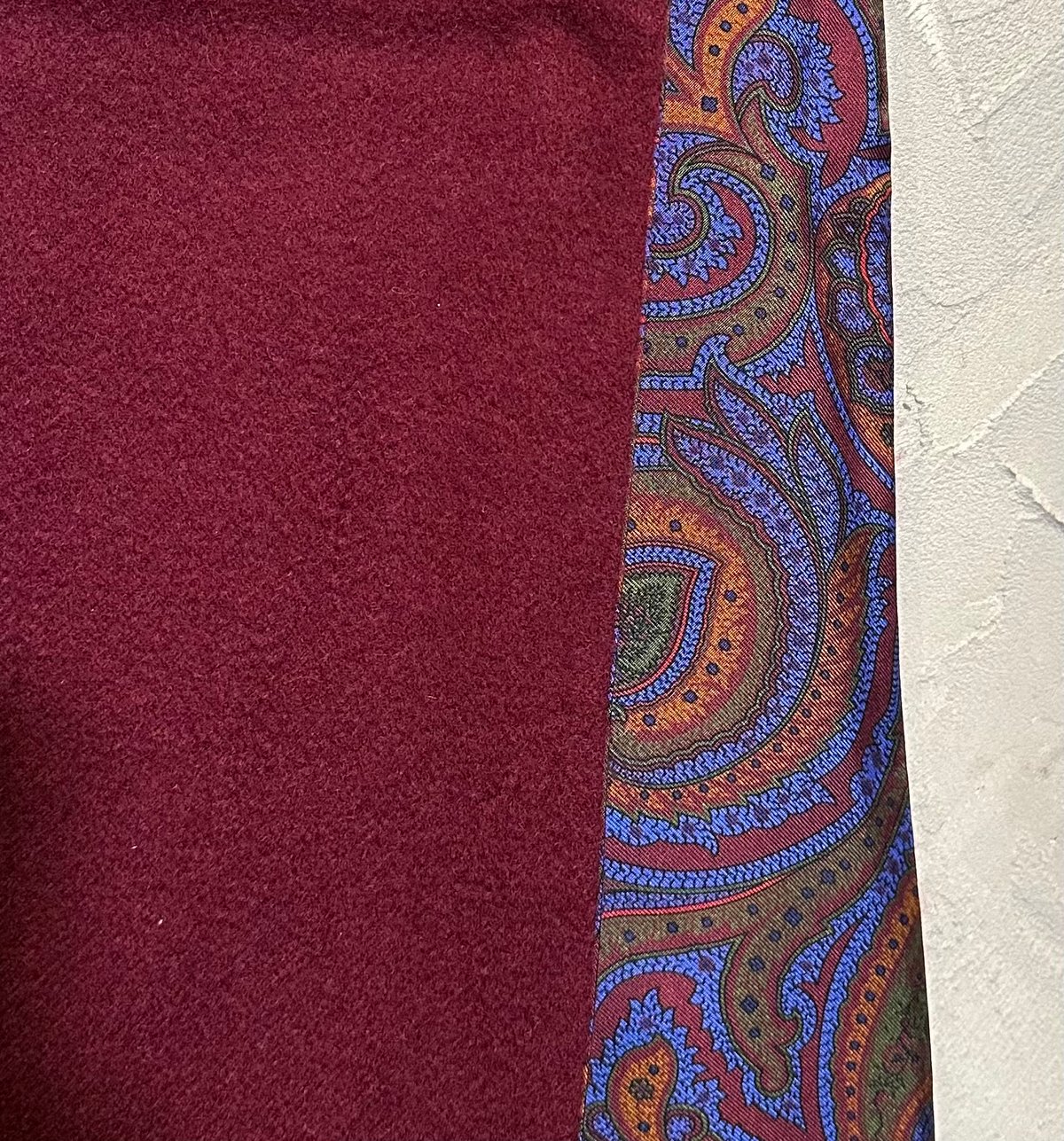 ジョンコンフォート シルク/カシミヤ ストール #ボルドー系 | Bon Vieux