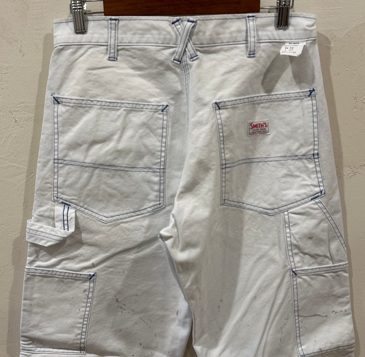 【美品】SMITH'S ペインターパンツ ホワイト　32 USA製 美品】SMITH'S ペインターパンツ ホワイト32 USA製