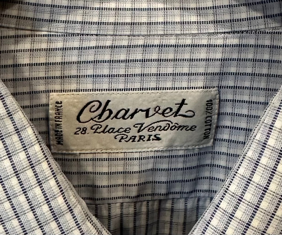 シャルべ チェックシャツ フレンチカフス | Bon Vieux