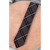 アスコット ボーダーニットタイ ブラウン×オレンジ×エクリュ | Bon Vieux