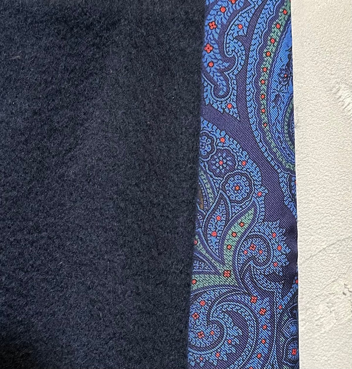 ジョンコンフォート シルク/カシミヤ ストール #ネイビー系