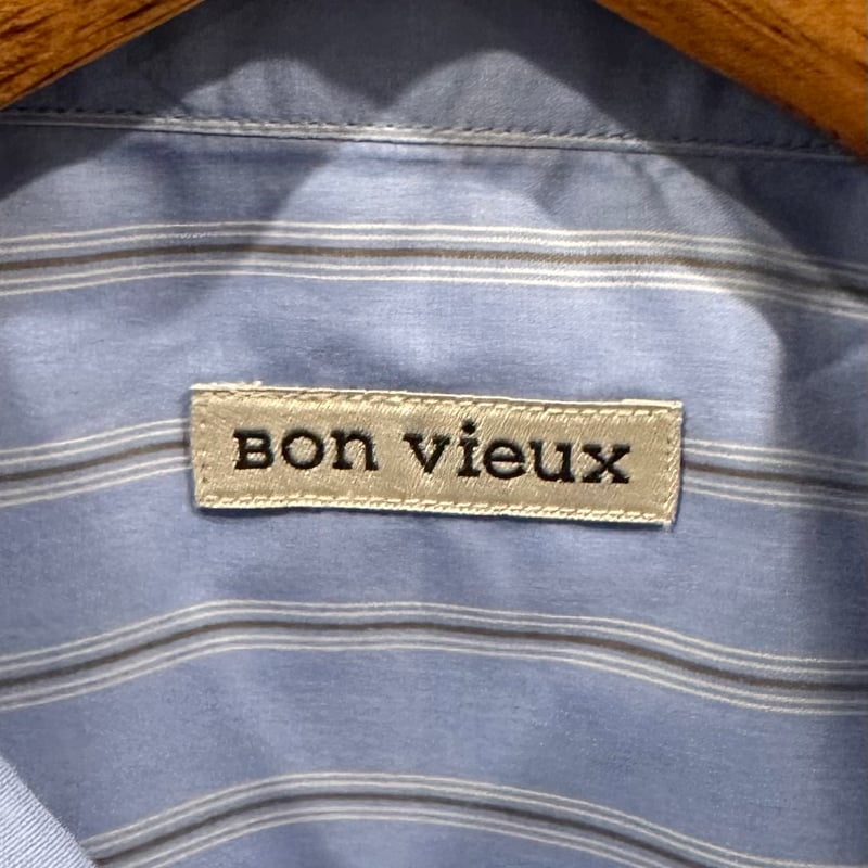 トップス bon vieux Bon Vieux オリジナル ストライプ タブカラーシャツ サイズ40 | Bon Vieux