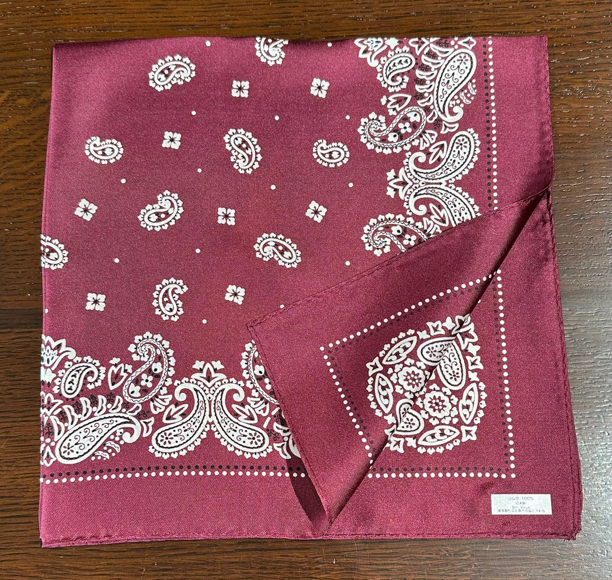 Bon Vieux オリジナル バンダナ柄 ネッカチーフ #ボルドー | Bon Vieux