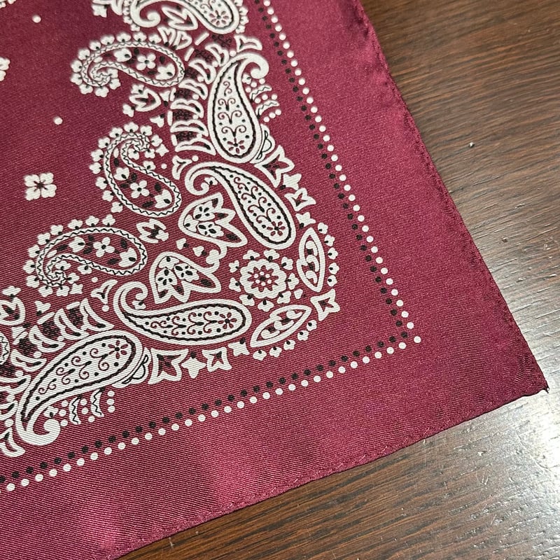 Bon Vieux オリジナル バンダナ柄 ネッカチーフ #ボルドー | Bon Vieux