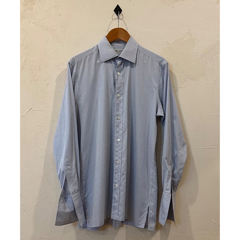 シャルべ チェックシャツ フレンチカフス | Bon Vieux