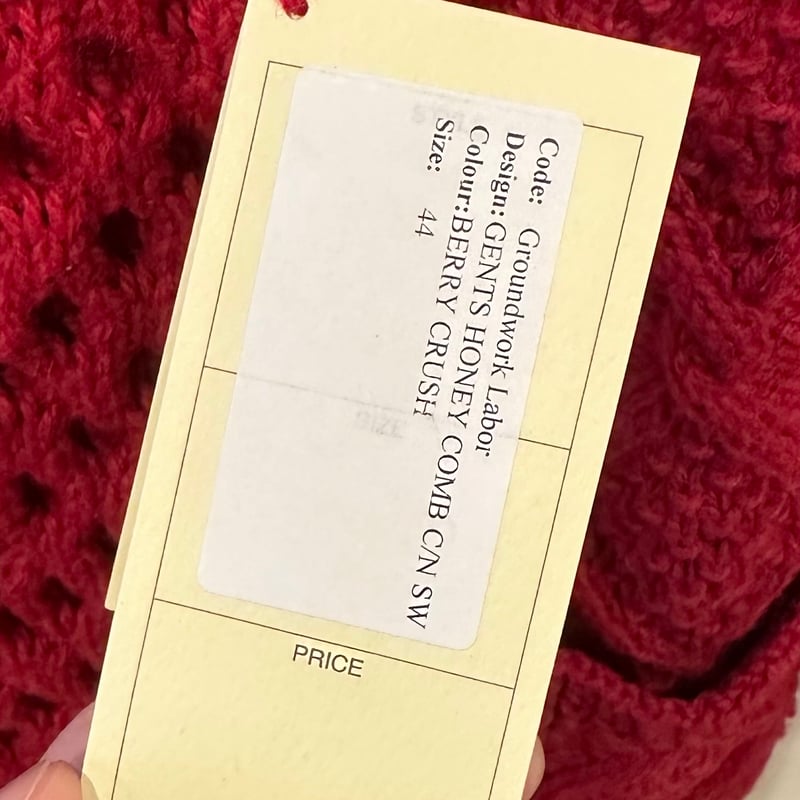 アテナデザイン アランニット #レッド サイズ44 | Bon Vieux