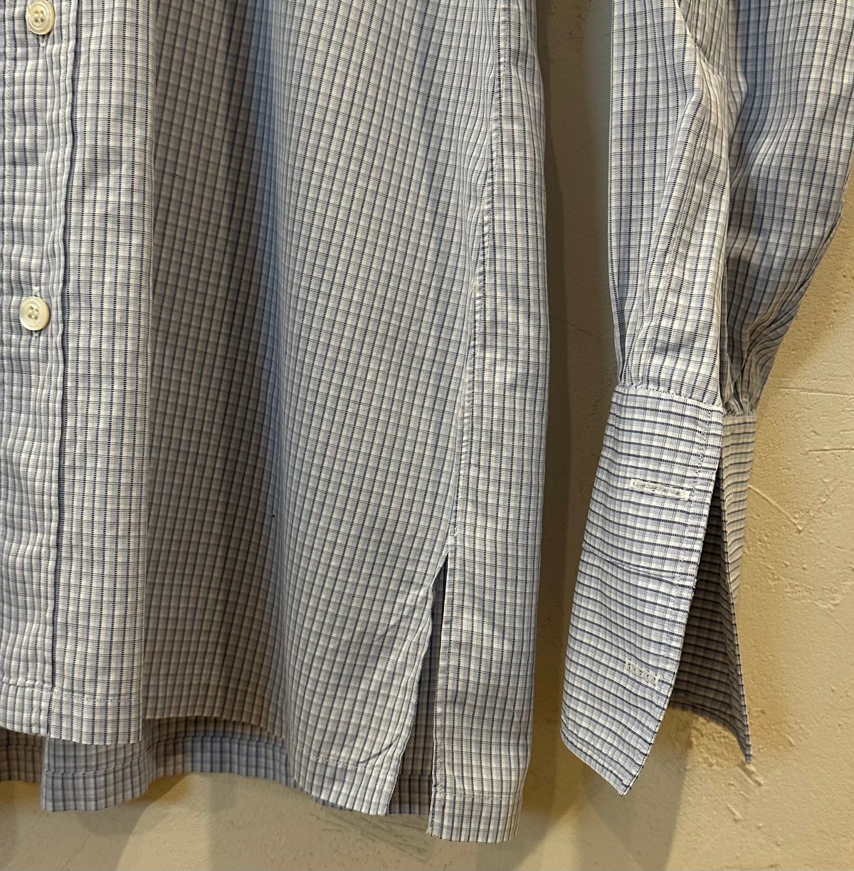 シャルべ チェックシャツ フレンチカフス | Bon Vieux