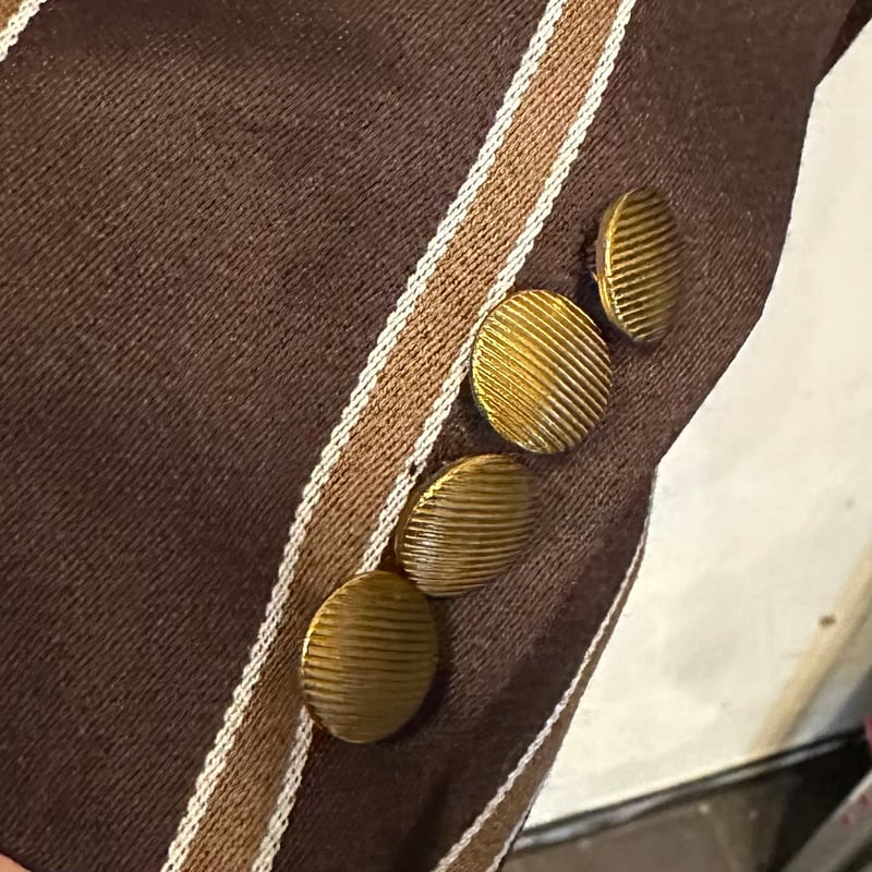 Bon Vieux オリジナル ストライプジャケット サイズM ターコイズブルー