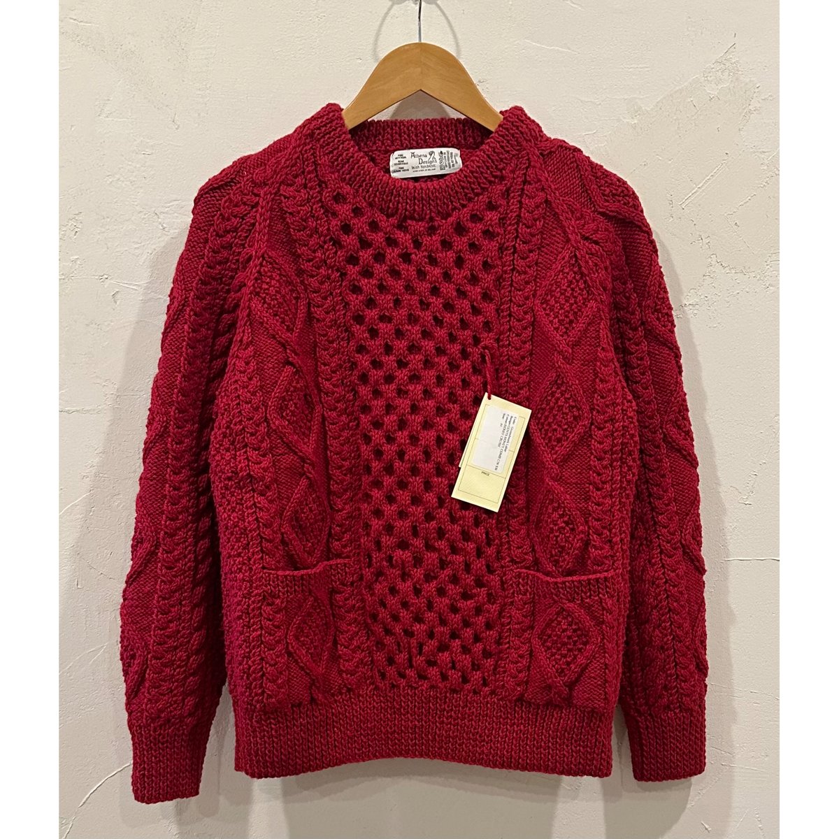 アテナデザイン アランニット #レッド サイズ44 | Bon Vieux