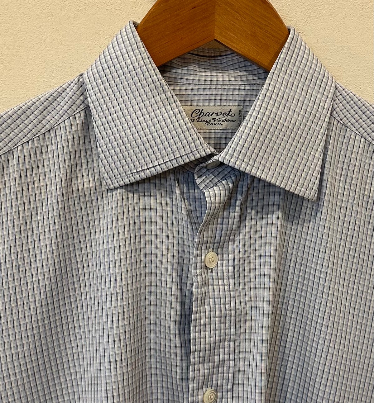 シャルべ チェックシャツ フレンチカフス | Bon Vieux