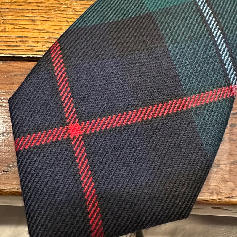 ジョンコンフォート ウールチェックタイ ネイビー×グリーン系 | Bon Vieux