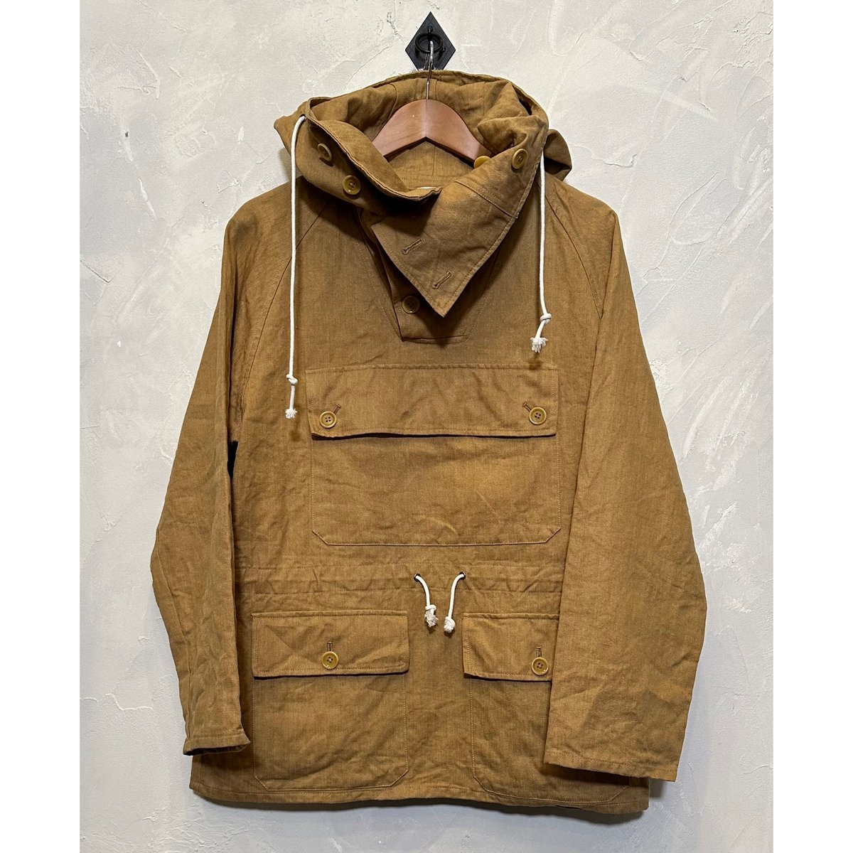 bon vieux ヘンプ　アノラックパーカー Bon Vieux ヘンプ アノラックパーカー #マスタード サイズXS | Bon Vieux