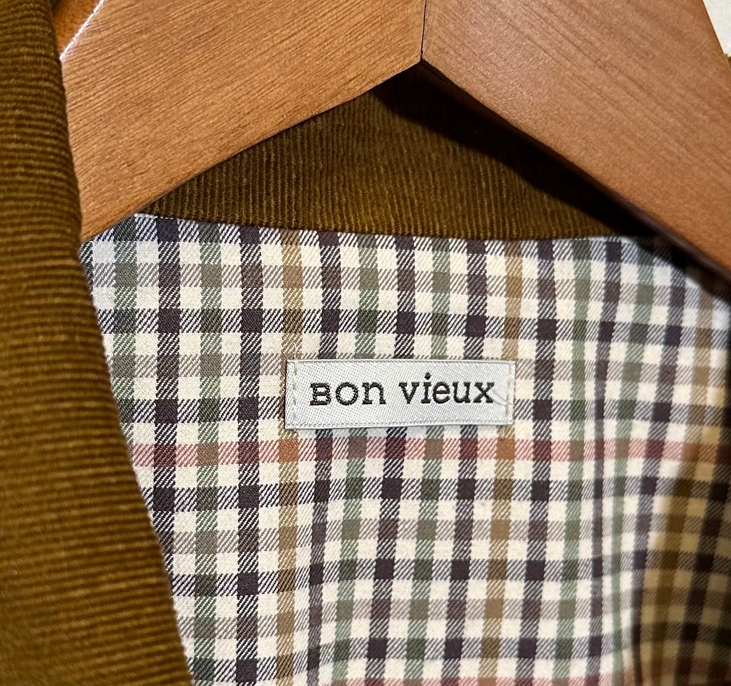 Bon Vieux チェックカバーオール サイズS | Bon Vieux