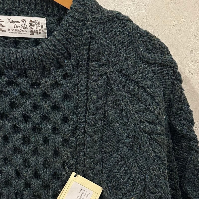 アテナデザイン アランニット #グリーン サイズ44 | Bon Vieux