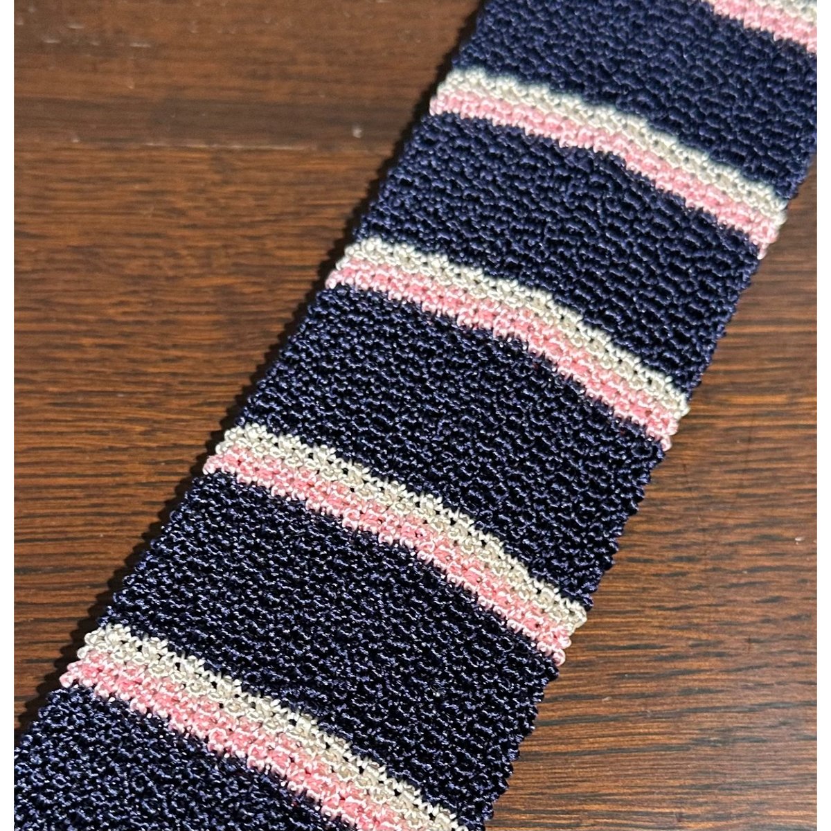 Bon Vieux別注　ascot アスコット　ニットタイ　ボンビュー アスコット ニットタイ #ブラウン×オレンジ×エクリュ | Bon Vieux