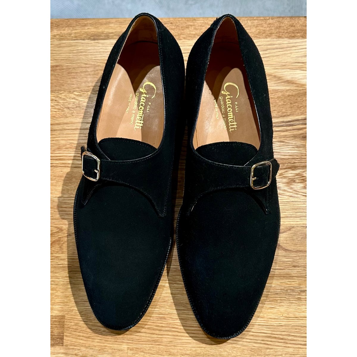 ジャコメッティ シングルモンク シューズ サイズ44 #ブラックスエード