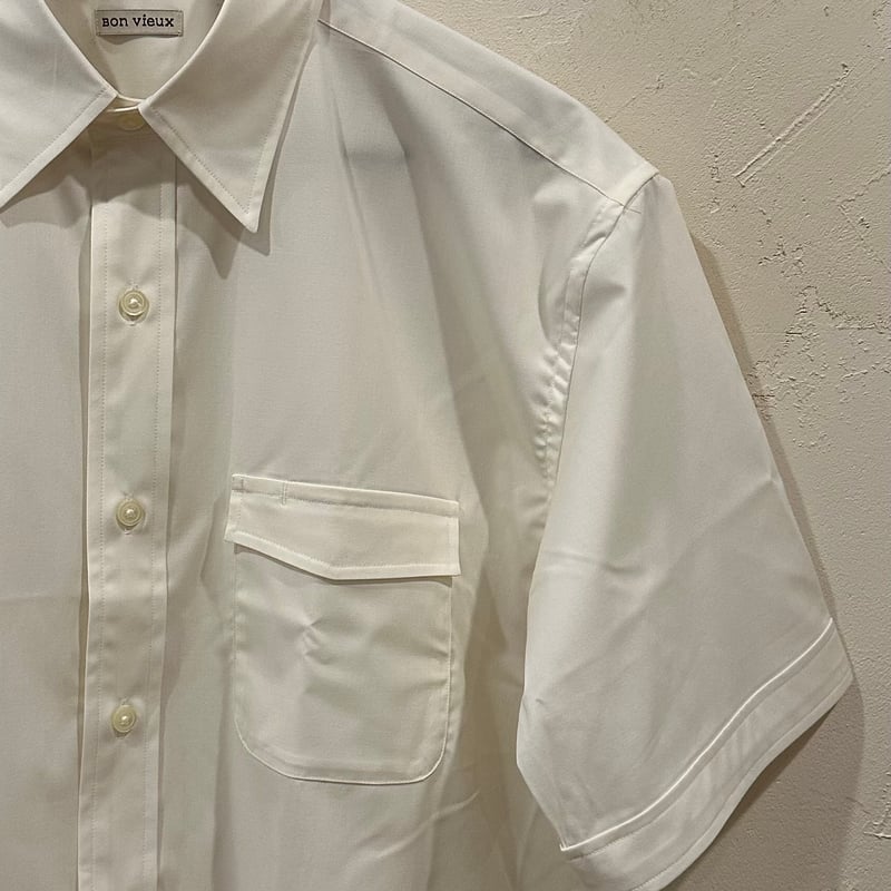 bon vieux 半袖シャツ　オフホワイト Bon Vieux オリジナル ショートスリーブシャツ サイズL | Bon Vieux
