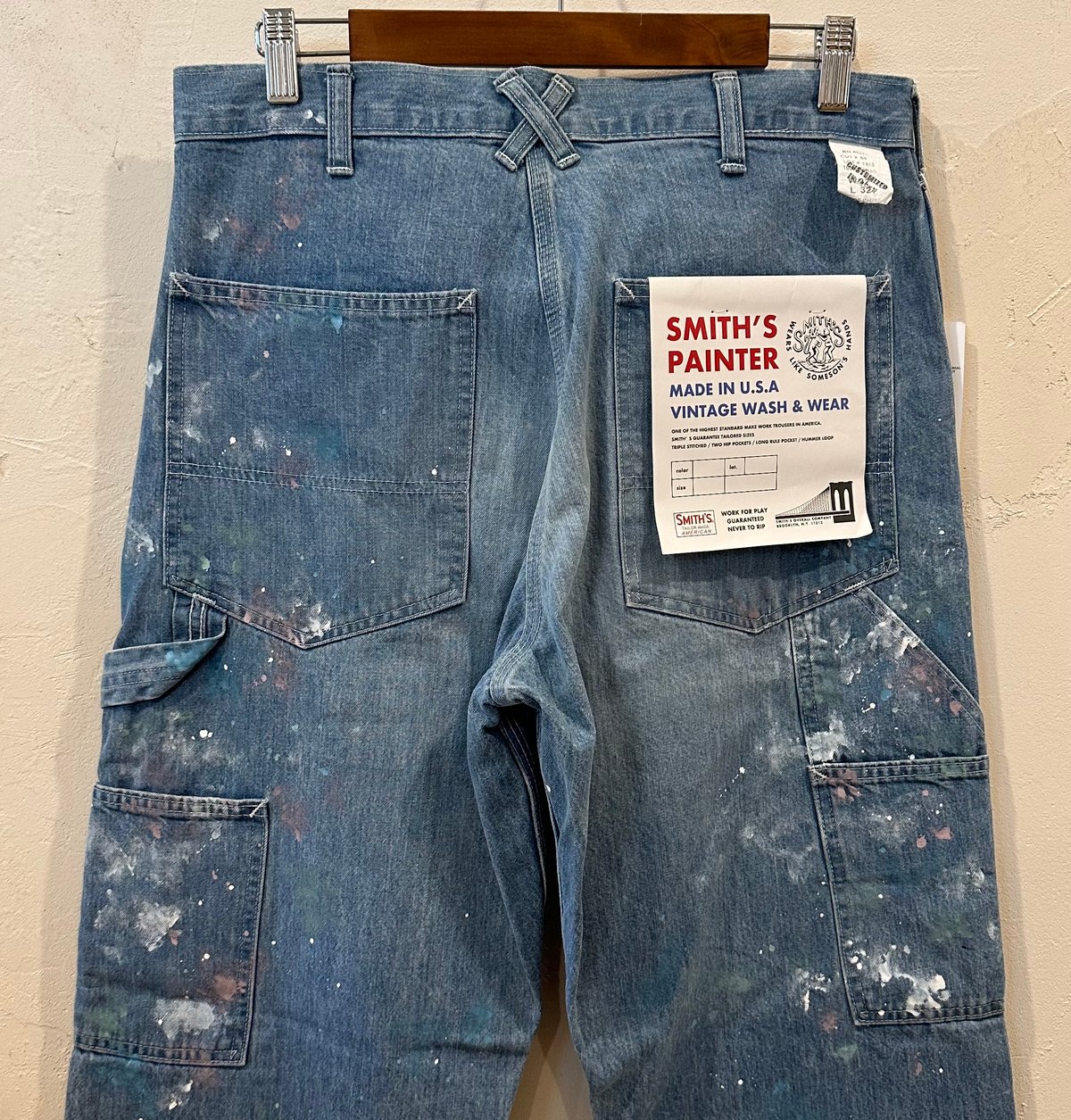 RH vintage デニムペインターパンツ　お値下げ！ スミス デニムペインターパンツ #ペイント サイズ32(やや大きめ