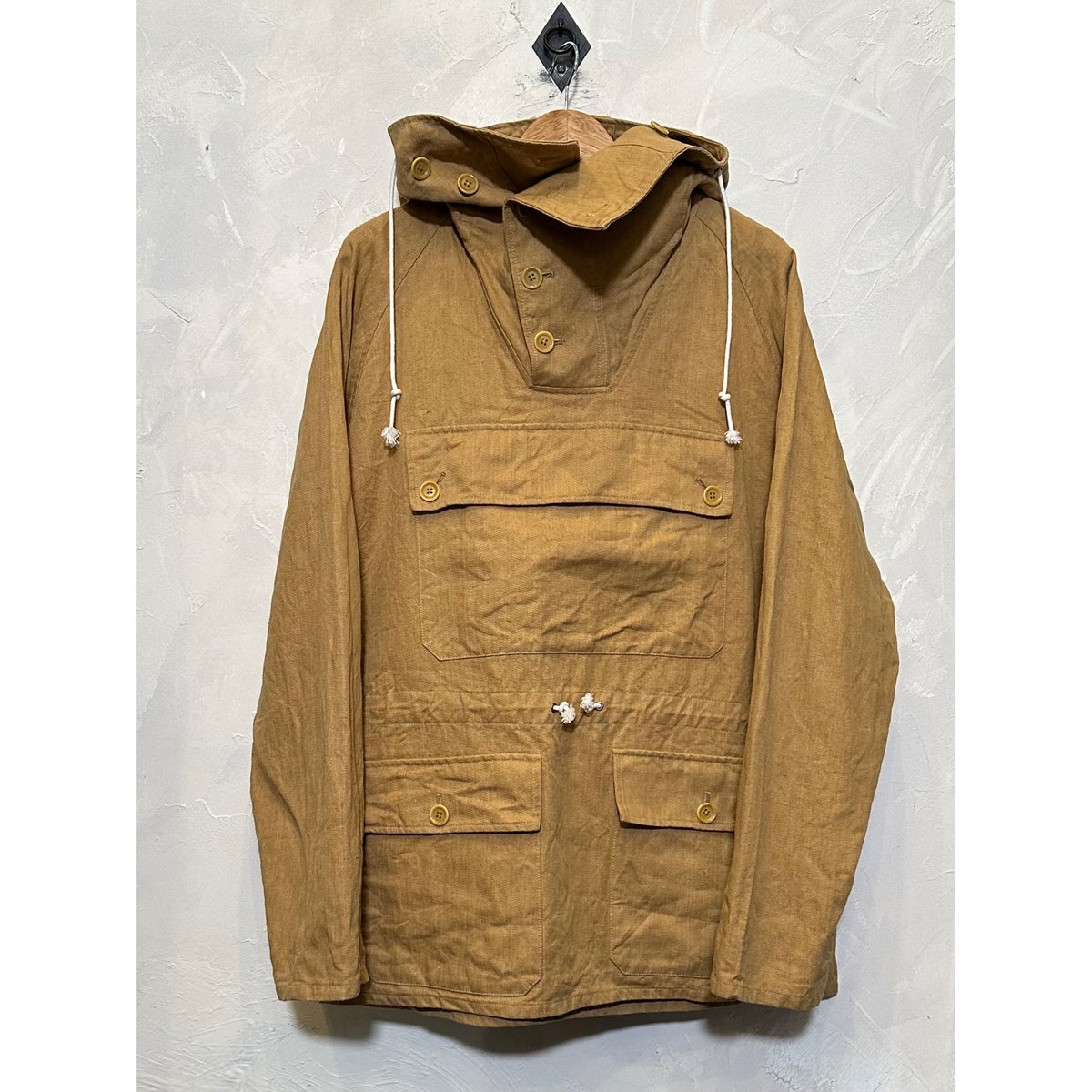 bon vieux ヘンプ　アノラックパーカー Bon Vieux ヘンプ アノラックパーカー #マスタード サイズL | Bon Vieux
