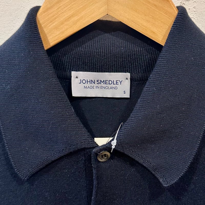 JOHN SMEDLEY S コットンニットポロ ブラック ジョンスメドレー コットンニットポロ #ブラック サイズS | Bon Vieux