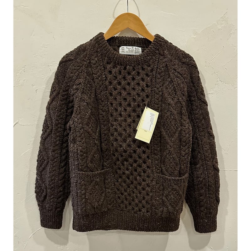 美品✨アテナデザイン アランニット カーディガン ブラウン Athena Designs アランカーディガン OATMEAL Athena Designs通販