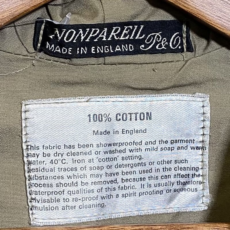 NONPAREIL P&O マウンテンパーカー　イングランド製　英国製 50's】British Vintage Ventile Hiking Jacket 