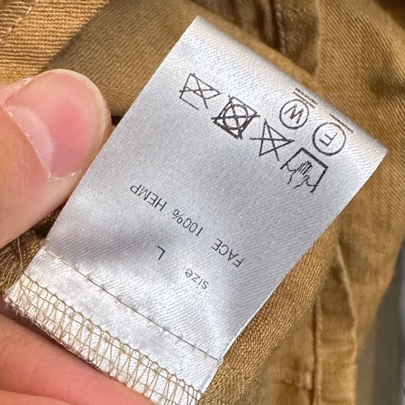Bon Vieux ヘンプ アノラックパーカー #マスタード サイズL | Bon Vieux
