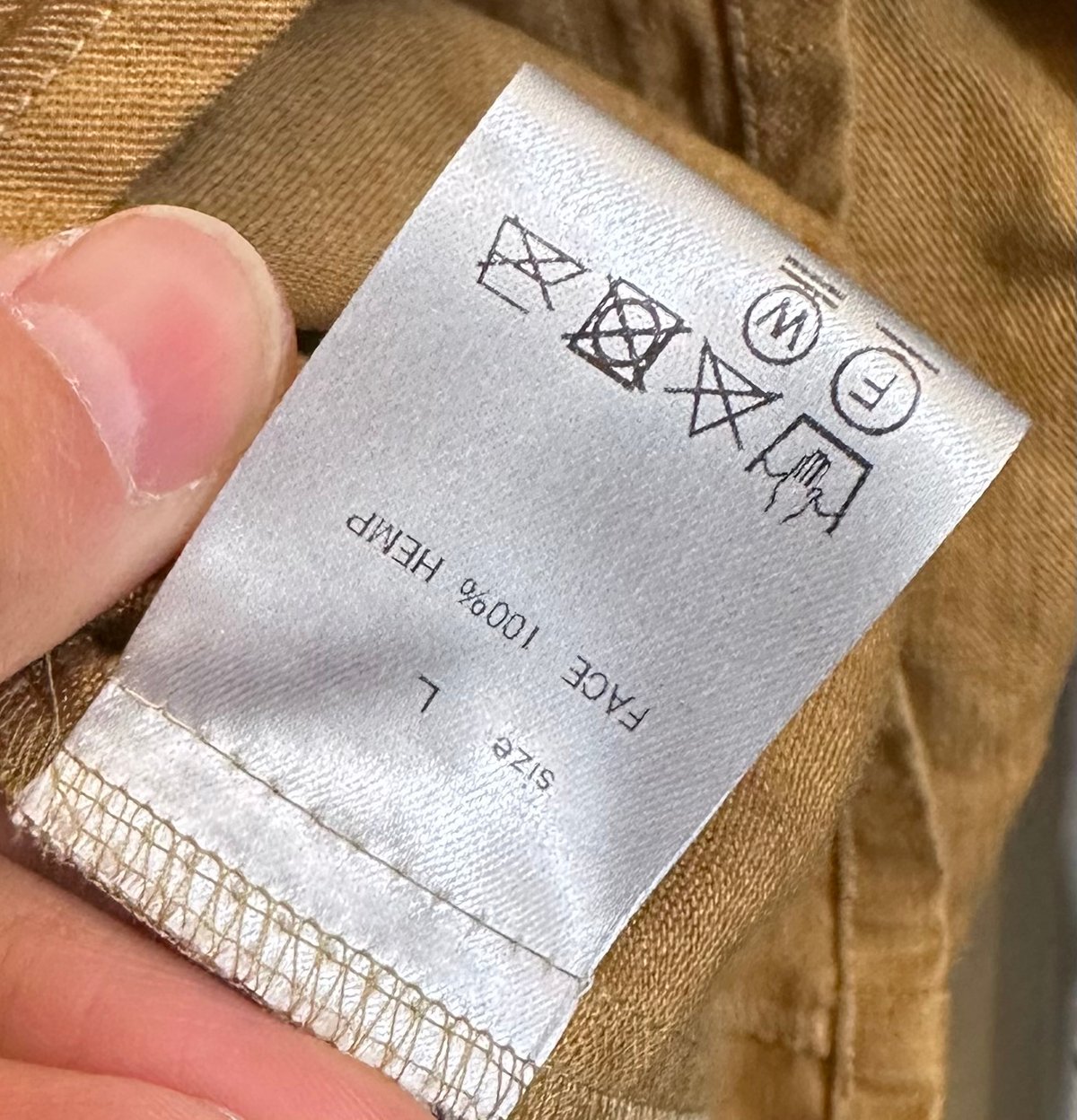 Bon Vieux ヘンプ アノラックパーカー #マスタード サイズL | Bon Vieux